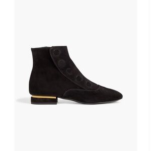 Tod's Snap-detailed suede ankle boots